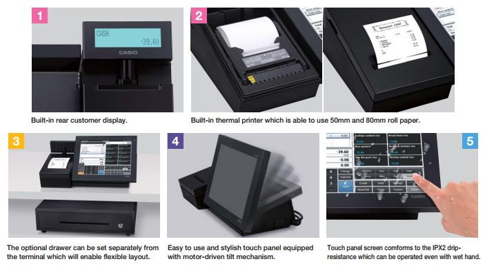 casio vr100 epos till system