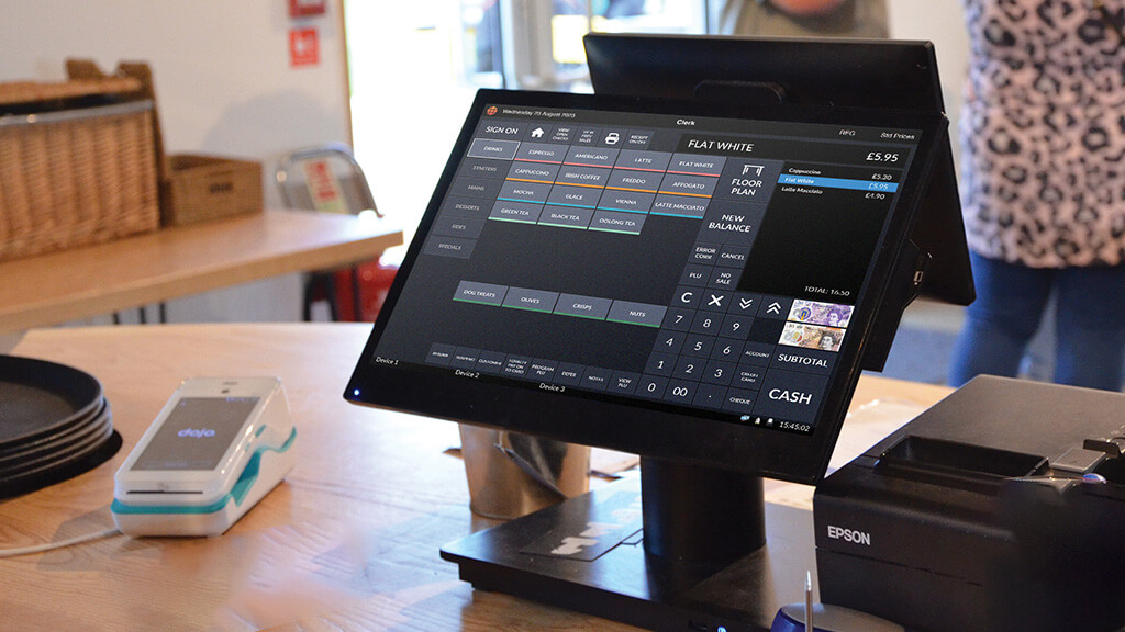 Touchscreen till system for restaurants