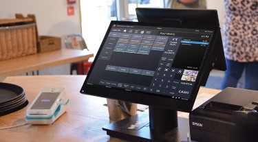 epos till on counter top