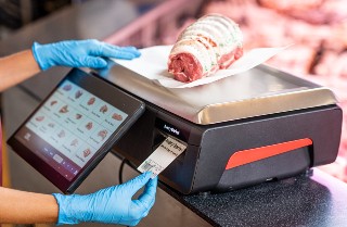 meat on an Avery X-Pro scale