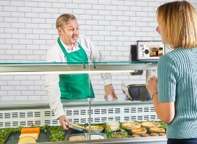 Avery scale on shop counter