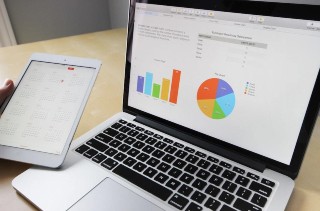 graphs and charts on a laptop