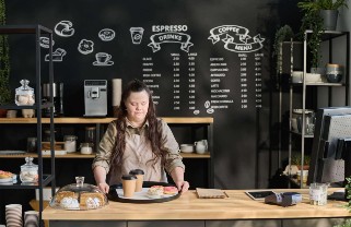 food and drink being served in a coffee shop