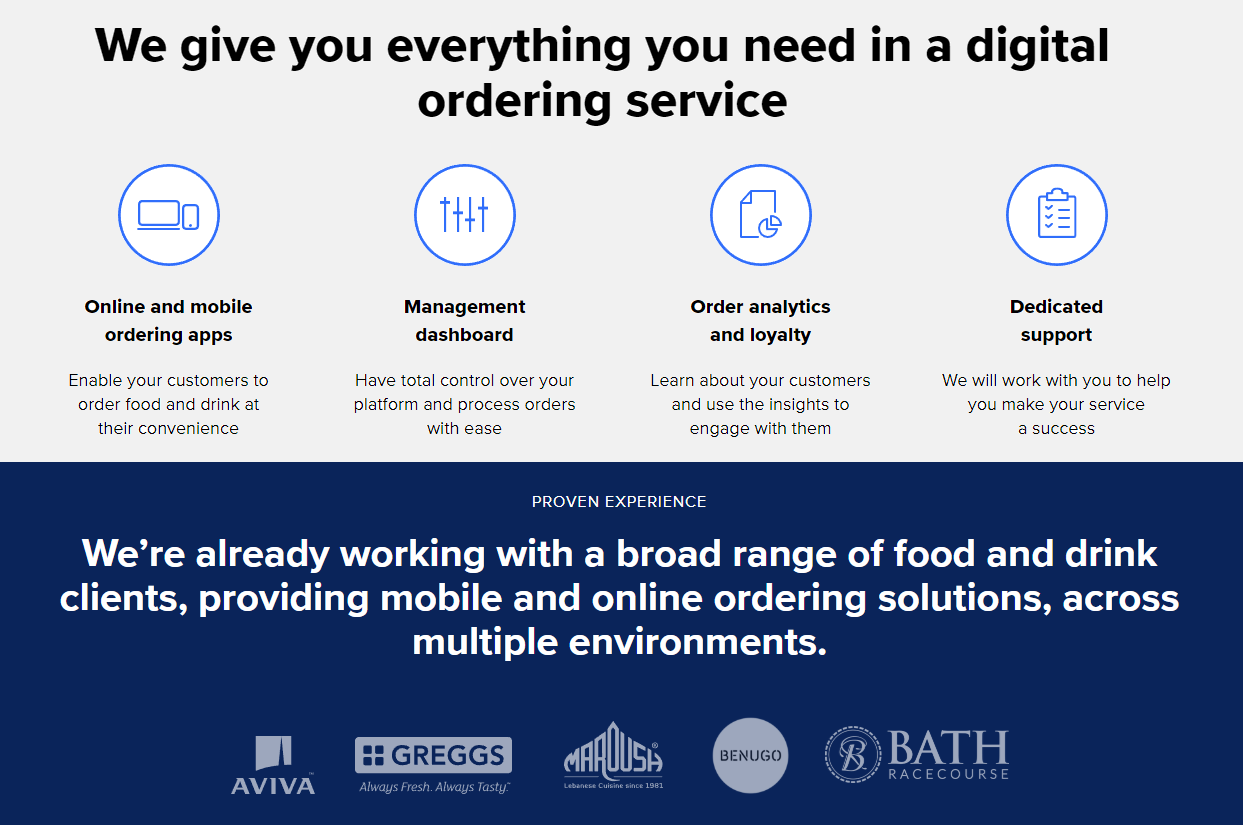 To Table QR code, Collection and Delivery