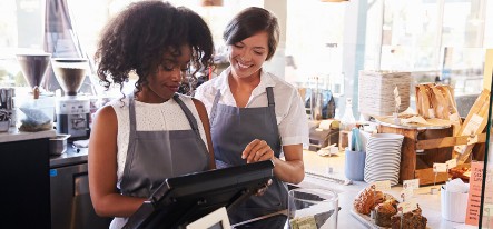 woman giving training on epos till