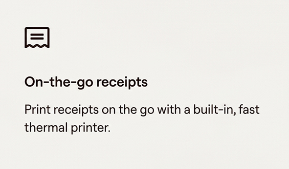 On the go receipts